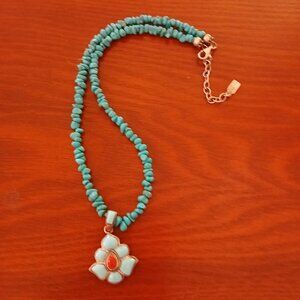 Vintage Peyote Bird Turquoise Native American Necklace